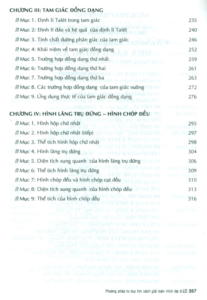 PHƯƠNG PHÁP TƯ DUY TÌM CÁCH GIẢI TOÁN HÌNH HỌC LỚP 8 (Dùng chung cho các bộ SGK hiện hành)